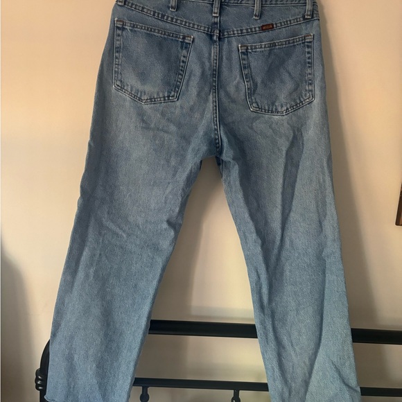 Vintage Rustler Cotton Light Wash Straight Leg Jeans - Picture 4 of 5